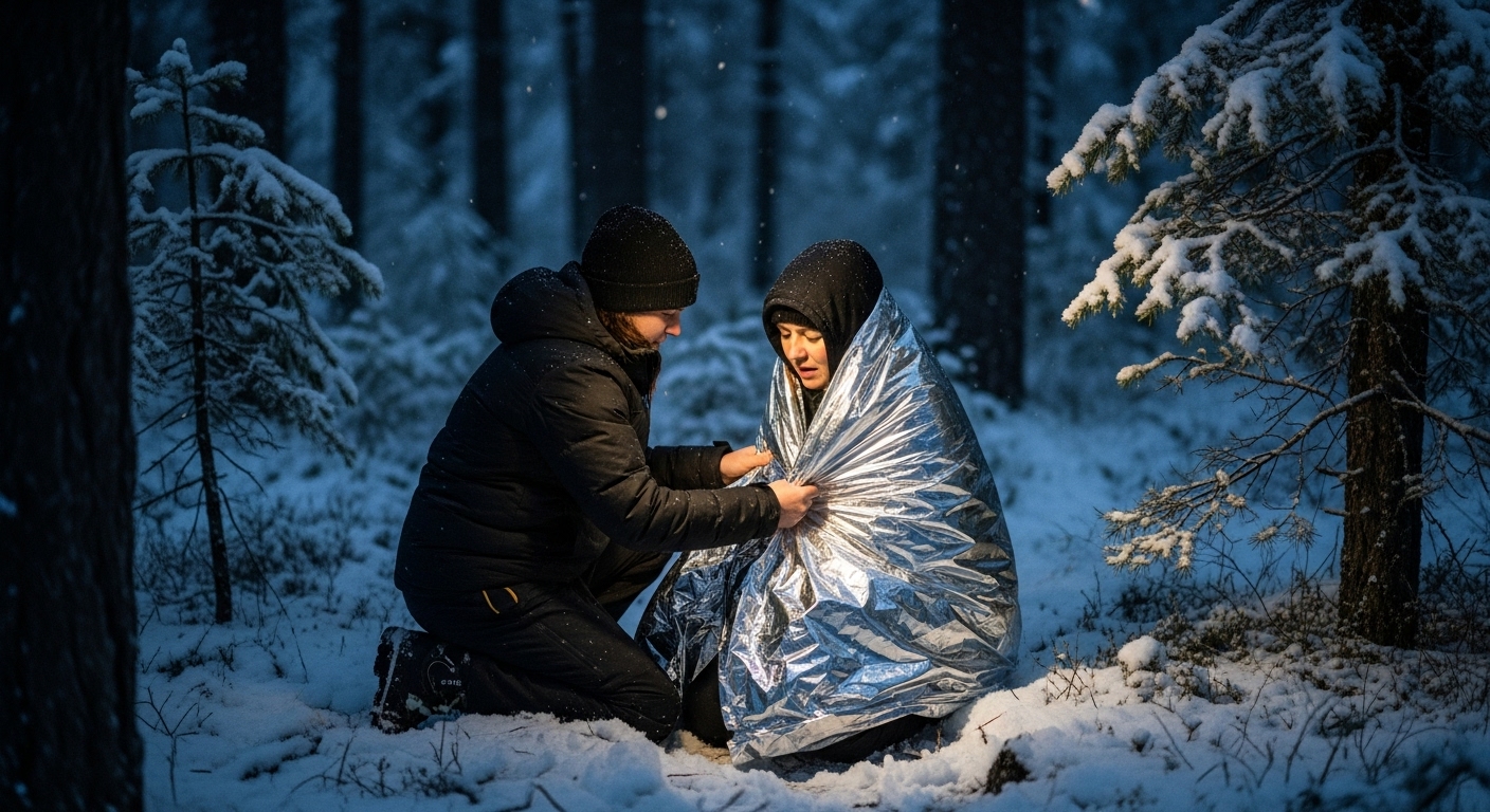 失溫處理步驟 - 移除濕衣物與提供熱源